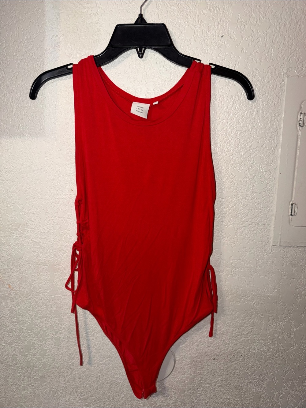 Good Luck Gem Bright Red bodysuit